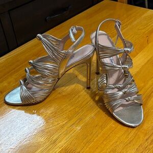 Charles David Metallic Gold Strappy Heels
